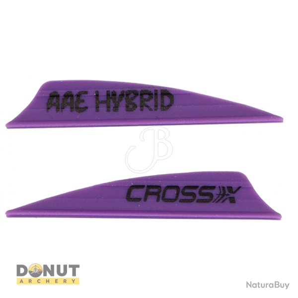 Plume de fl�che Plastique Cross-X Hybrid (par 50) - 1.85 Pouces / Violet