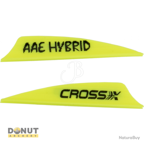 Plume de fl�che Plastique Cross-X Hybrid (par 50) - 1.85 Pouces / Jaune