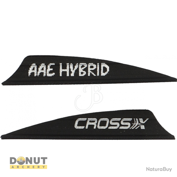 Plume de fl�che Plastique Cross-X Hybrid (par 50) - 2 Pouces / Noir