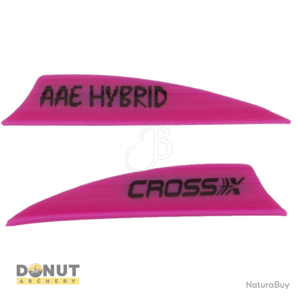 Plume de fl�che Plastique Cross-X Hybrid (par 50) - 2 Pouces / Rose