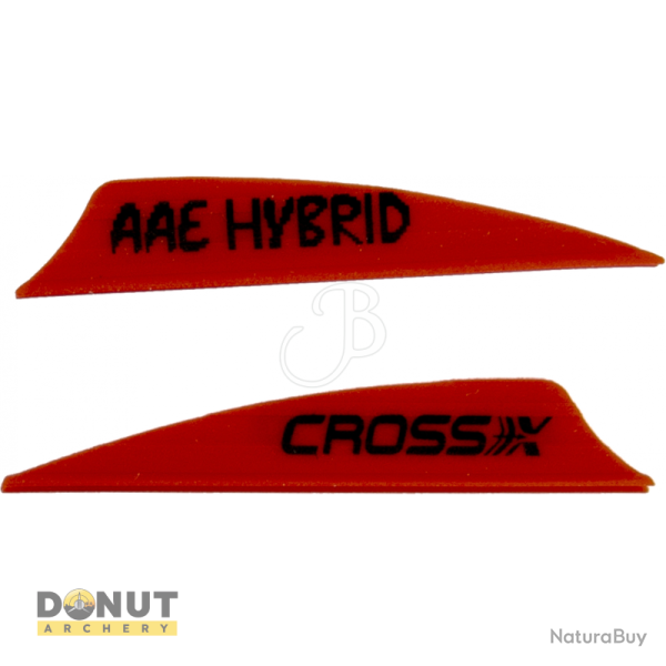 Plume de fl�che Plastique Cross-X Hybrid (par 50) - 2 Pouces / Rouge