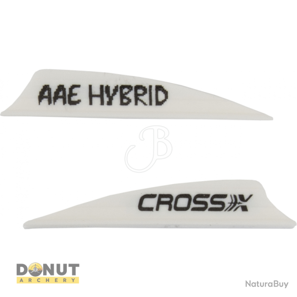 Plume de fl�che Plastique Cross-X Hybrid (par 50) - 2 Pouces / Blanc
