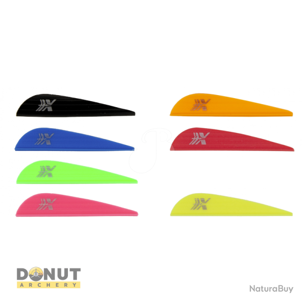 Plume de fl�che Plastique CROSS-X Parabolique Nerve (par 100) - 2.5 Pouces / Blanc