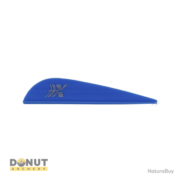 Plume de fl�che Plastique CROSS-X Parabolique Nerve (par 100) - 2.5 Pouces / Bleu