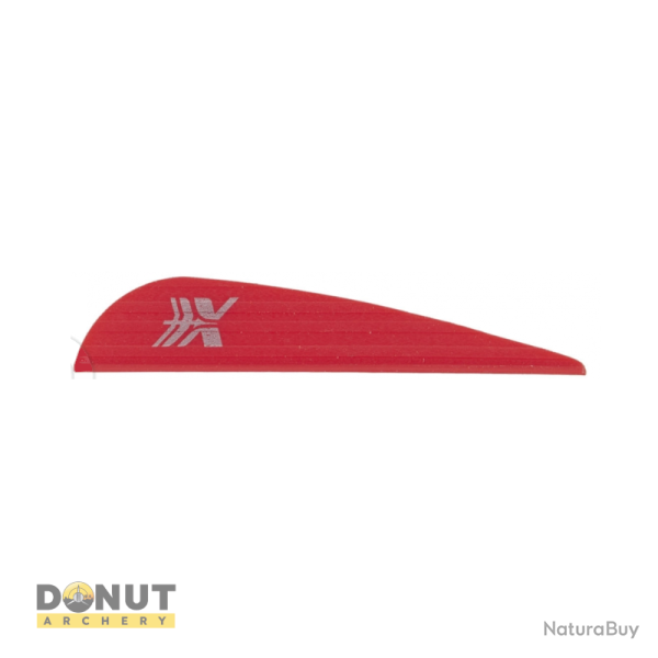 Plume de fl�che Plastique CROSS-X Parabolique Nerve (par 100) - 2.5 Pouces / Rouge