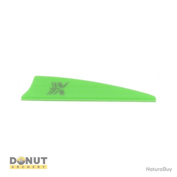 Plume de fl�che Plastique CROSS-X Shield Nerve (par 100) - 2.5 Pouces / Vert