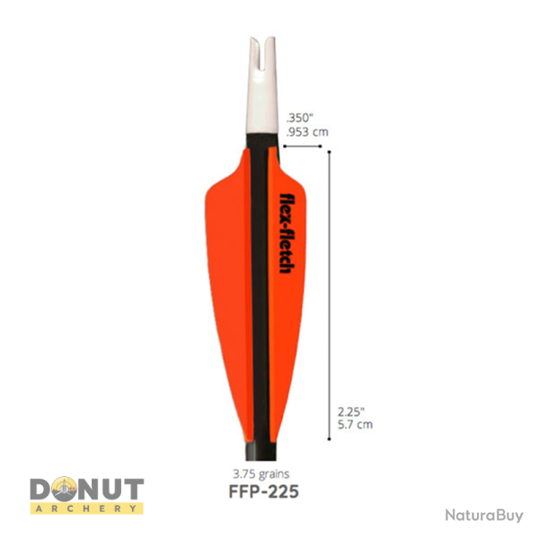 Plume de fl�che Plastique Flex-Fletch FFP225 - Vert fluo