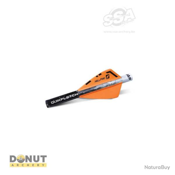Plume de fl�che Plastique NAP Quifletch Hellfire (Par 6) - 3 Pouces / Blanc/Orange/Orange