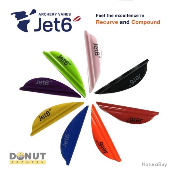 Plumes de fl�che JET6 Archery Vane 2023 - 1-3/4 Pouces / Vert / Gaucher