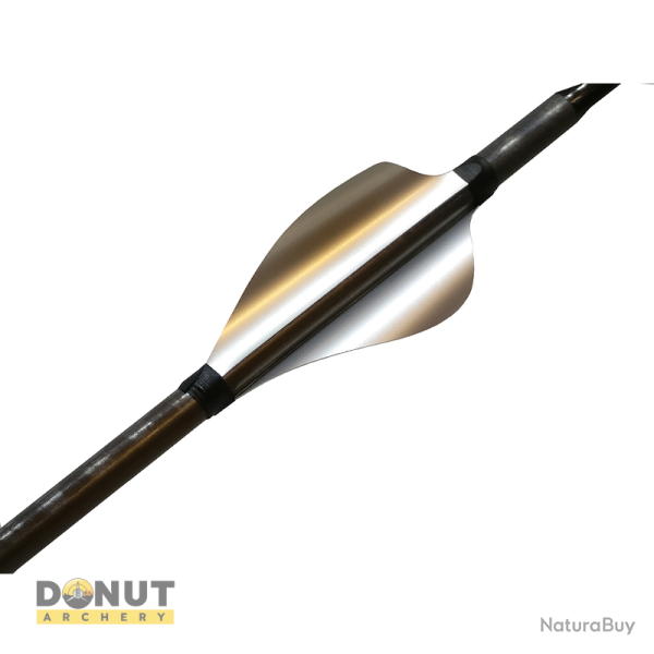 Plumes de fl�che Xs Wings 50mm High - Argent Metallique / Droitier