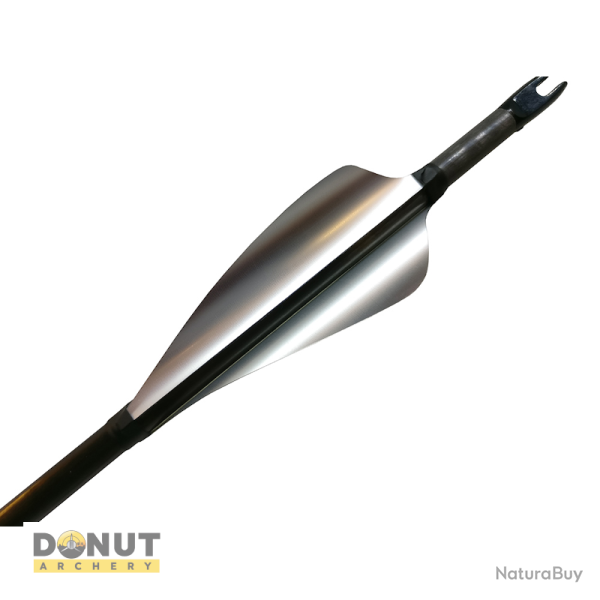 Plumes de fl�che Xs Wings 60mm High - Argent Metallique / Droitier