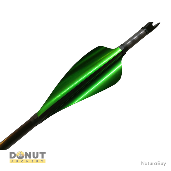 Plumes de fl�che Xs Wings 60mm High - Vert Metallique / Gaucher