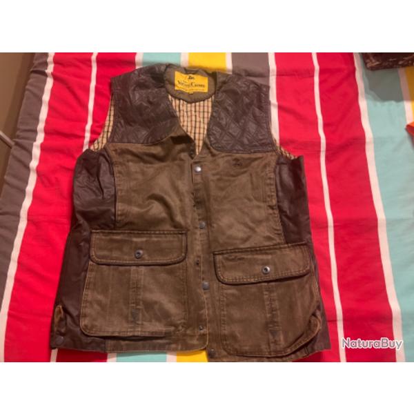 Vintage GETT gilet de pêche en maille taille M gilet