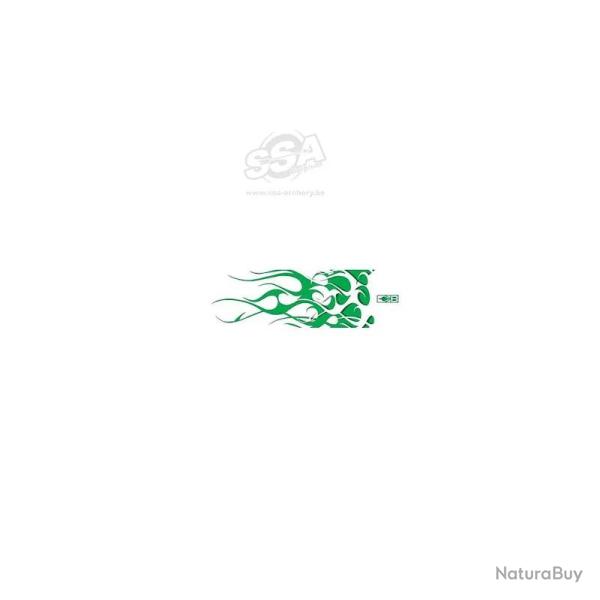Wraps fl�che Bohning small 6.8mm (par 13) - Flammes Vert et Blanc