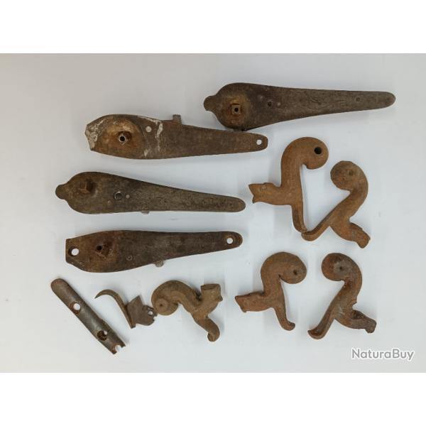 Lot pi�ces d�tach�es Fusil chasse XIX �me si�cle