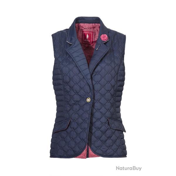 Gilet matelass� l�ger femme bleu marine
