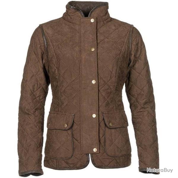 Veste Hepburn femme Chocolat Matelass�e. coupe cintr�e et style urbain