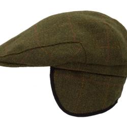 Casquette &agrave; rabats Tweed Vert Fonc&eacute; H/F 61