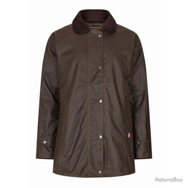 Manteau huil� femme Marron Classique et durable