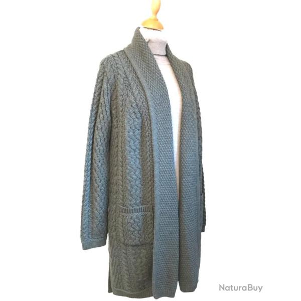 Gilet long femme Doolin 100 pure laine Tundra �l�gance rustique et chaleur naturelle