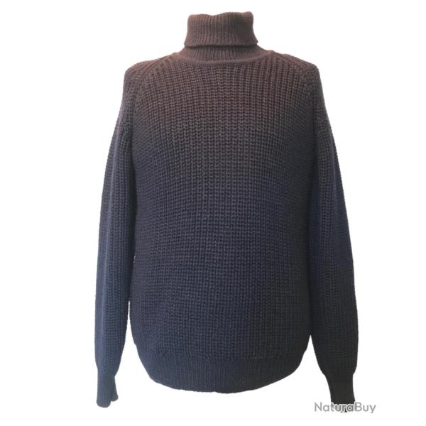 Pull col roul� Submariner homme Bleu marine 100 pure laine tricot� en Irlande