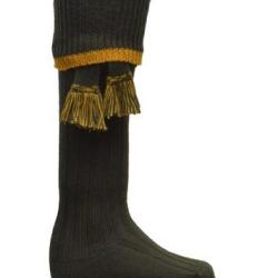 Chaussettes Vertes & Moutarde + Garters Homme L