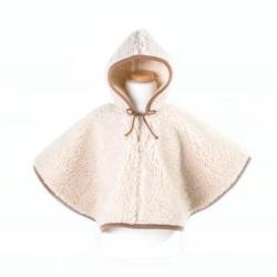 Poncho Enfant en Laine de Mouton - Capuche Douillette & Chaleureuse 0/2 ans