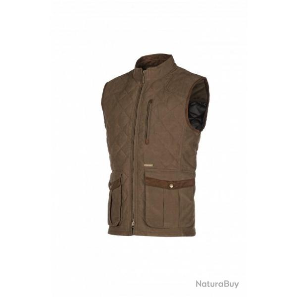 Gilet matelass homme Chocolat Dperlant. impermable finitions soignes