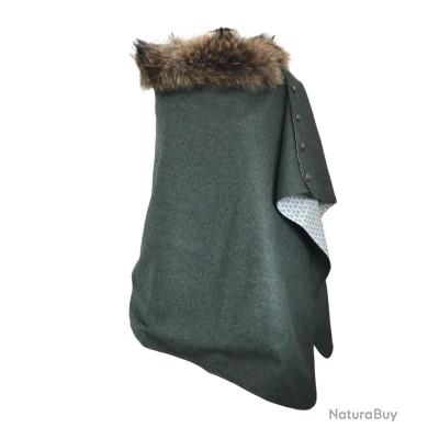 Veste de hacking vintage en tweed, laine verte, doublure en