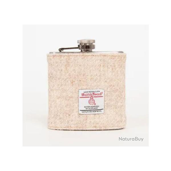 Flasque Harris Tweed - �tui avec coffret cadeau Blanc cass�