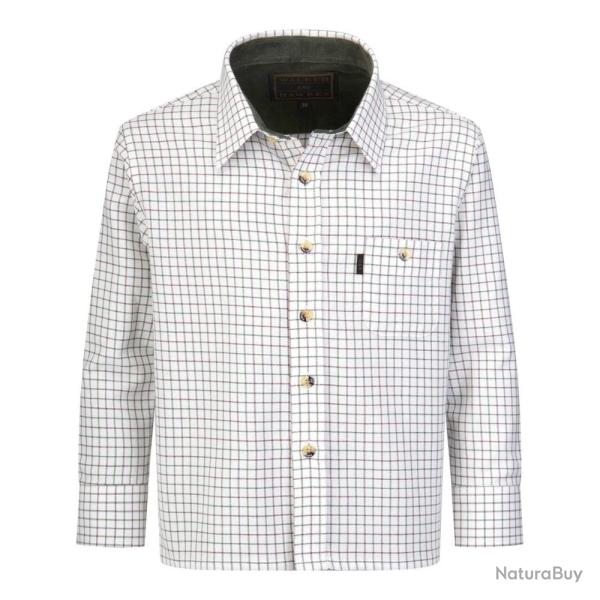 Chemise enfant � carreaux verts - 100�% coton Style campagne chic junior 7/8 ans