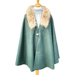 Cape Mahault - Tweed vert Mallard Élégance féminine après-chasse U