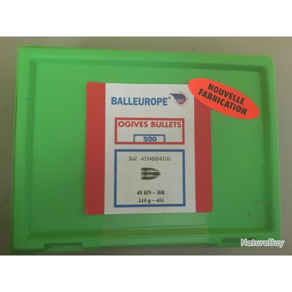 Ogives Balleurope 45 RN/BB 210gr