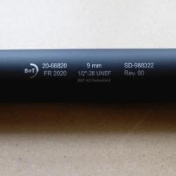 Mod&eacute;rateur de son B&T - CARBINE Suppressor - Cal. 9x19 - filetage 1/2-28