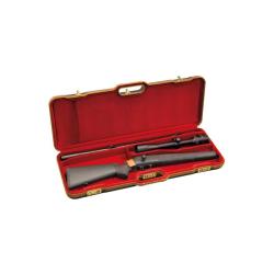 Mallette Negrini pour Express ou carabine d&eacute;mont&eacute;e - ferm. 3 pts liser&eacute; cuir - 76 cm -