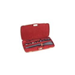 Mallette Negrini pour Carabine type Blaser 2 canons/2 lunettes ferm. 3 pts liser&eacute; cuir - 78 cm -