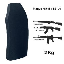 Plaque balistique NIJ III+ SS109 Multi curve