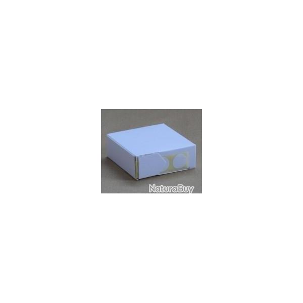 Disques autocollants � 19 mm BLANC - en bo�te distributrice (unit�)