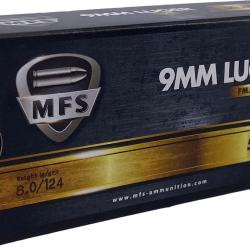 Cartouches MFS cal. 9x19 FMJFP 154gr - La bo&icirc;te