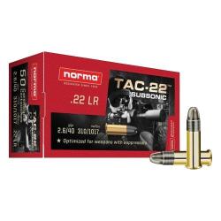 Cartouches - Norma TAC-22 Subsonic - lot de 500