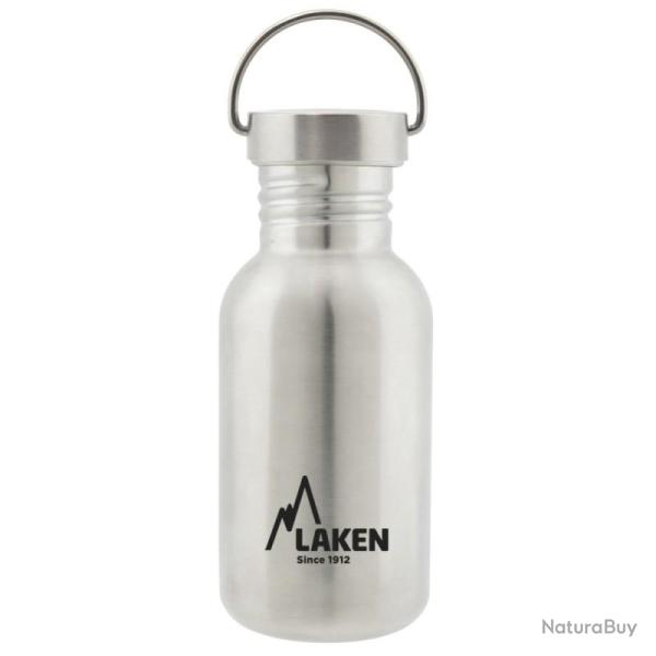 Gourde inox Laken Basic Steel 0,5L argent avec bouchon Vintage
