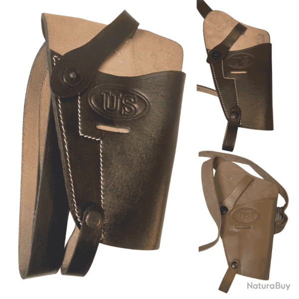 Holster d'�paule M3 Colt 45 Cuir - Reproduction WW2 Cognac