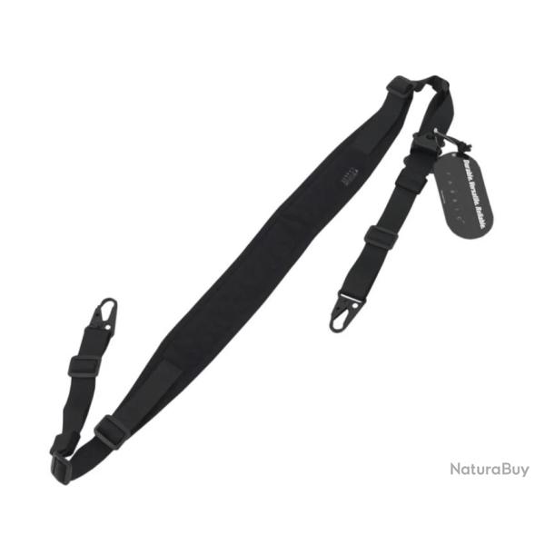 Sangle � bandouli�re pour fusil de chasse rembourr�e amovible 2 points/1 point largeur 5,7cm noir