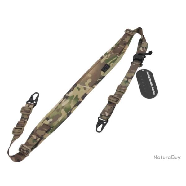 Sangle � bandouli�re pour fusil de chasse rembourr�e amovible 2 points/1 point largeur 5,7cm Camo