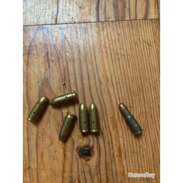 Lot cartouches neutralises 9x19 mm