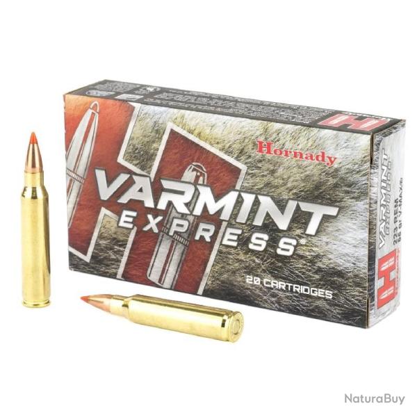 Munitions Hornady calibre 223 Rem Varmint Express 55gr - 3.6g x20