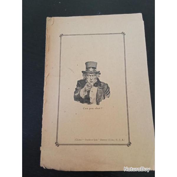 Petit catalogue arquebuserie de pr�cision F.Grasset  8 rue de Saint Quentin Paris