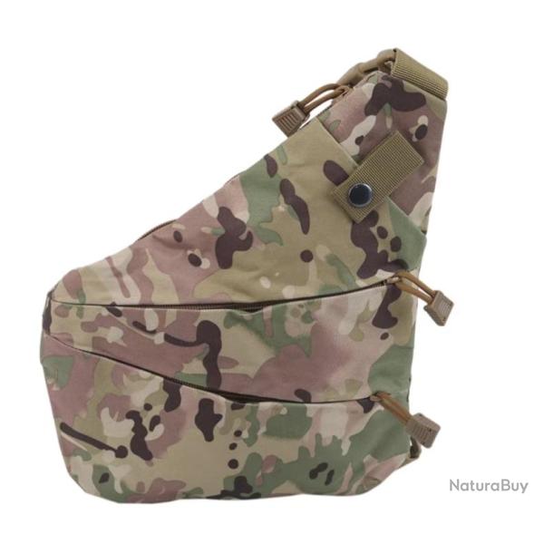 Sac � bandouli�re tactique - Sac de rangement multifonctionnel  Epaule Droite Camo