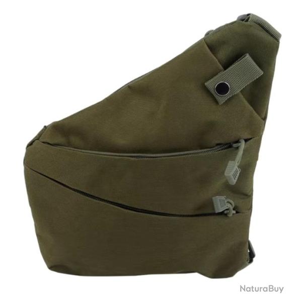 Sac � bandouli�re tactique - Sac de rangement multifonctionnel  Epaule Droite Vert