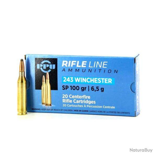 PPU 243 WIN soft point 100gr x20